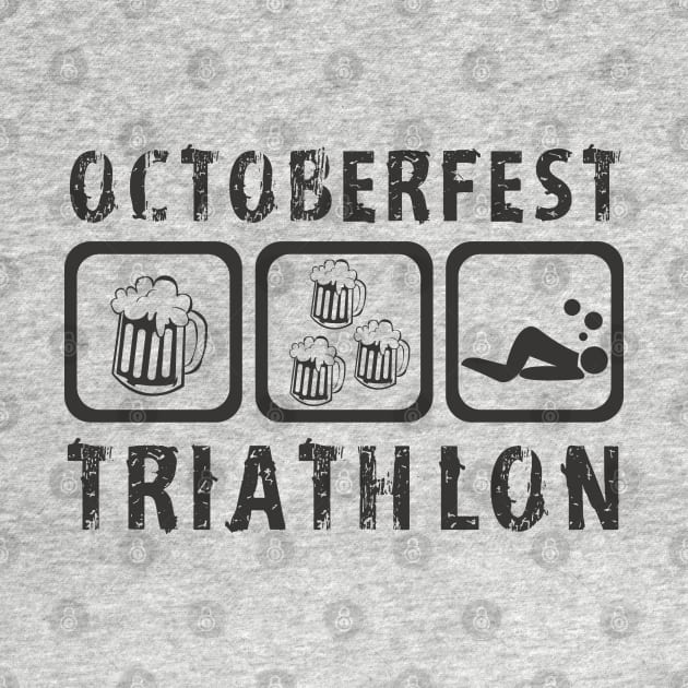 Funny Oktoberfest Triathlon Beer T-Shirt Gift Apparel by JDaneStore